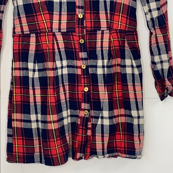 Kate Collection | Plaid Full Button Dress … - Picture 3 of 7